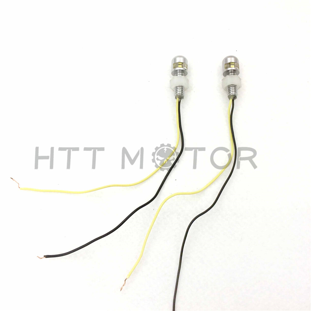 Motorcycle Chrome Universal Led License Tag Plate Bolt Lights