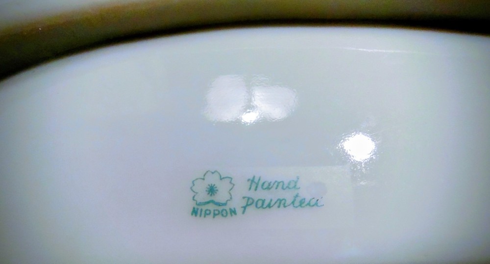 Vintage Nippon Hand Painted Celery Dish