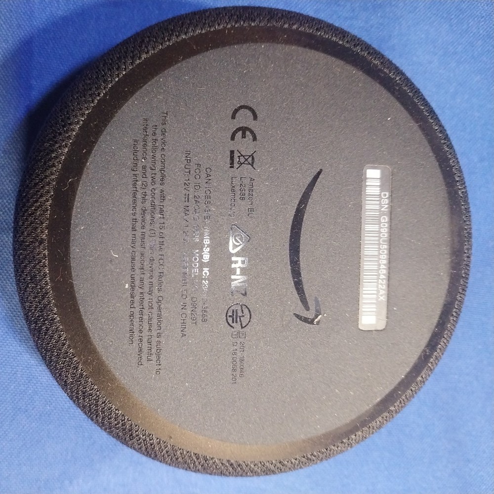 Amazon Echo Dot model D9N29T Smart Speaker No Cord