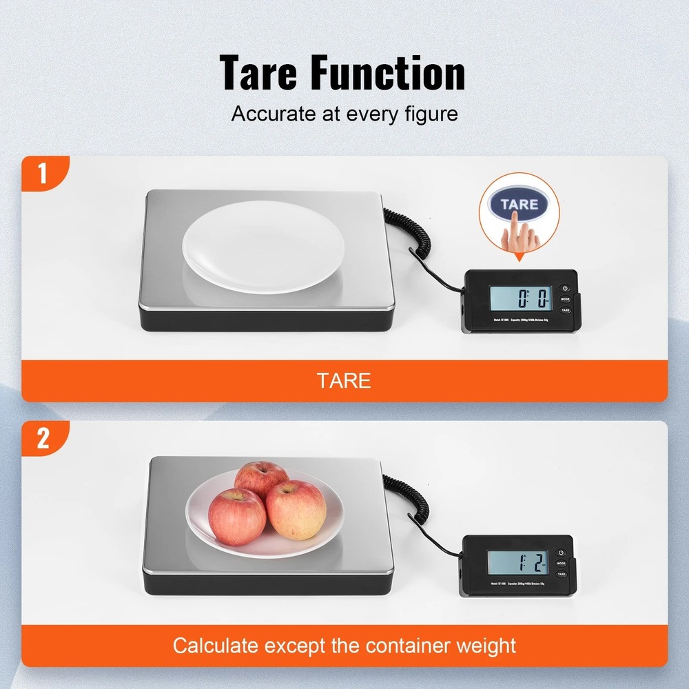 Digital Shipping Scale 440lb Timer & HD LCD Display