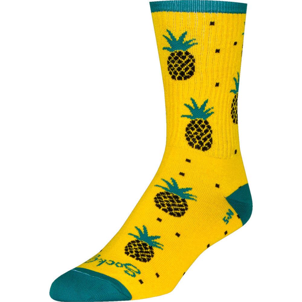 SockGuy Pineapple 6" Crew Socks Small/Medium
