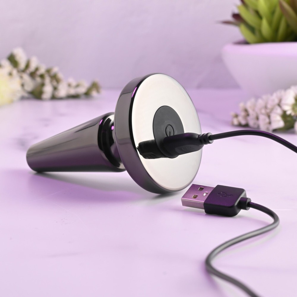 Beginner Metal Plug Rechargeable Vibrating Anal Butt Plug Vibrator Suction Cup