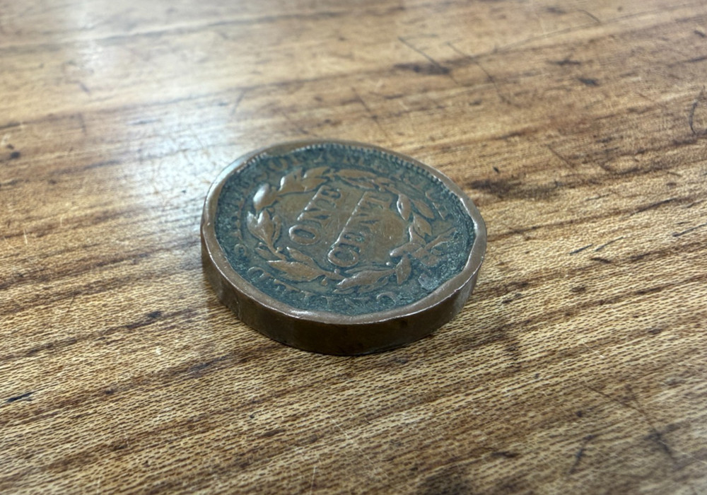 1845 Braided Hair Large Cent Penny Mint Error?