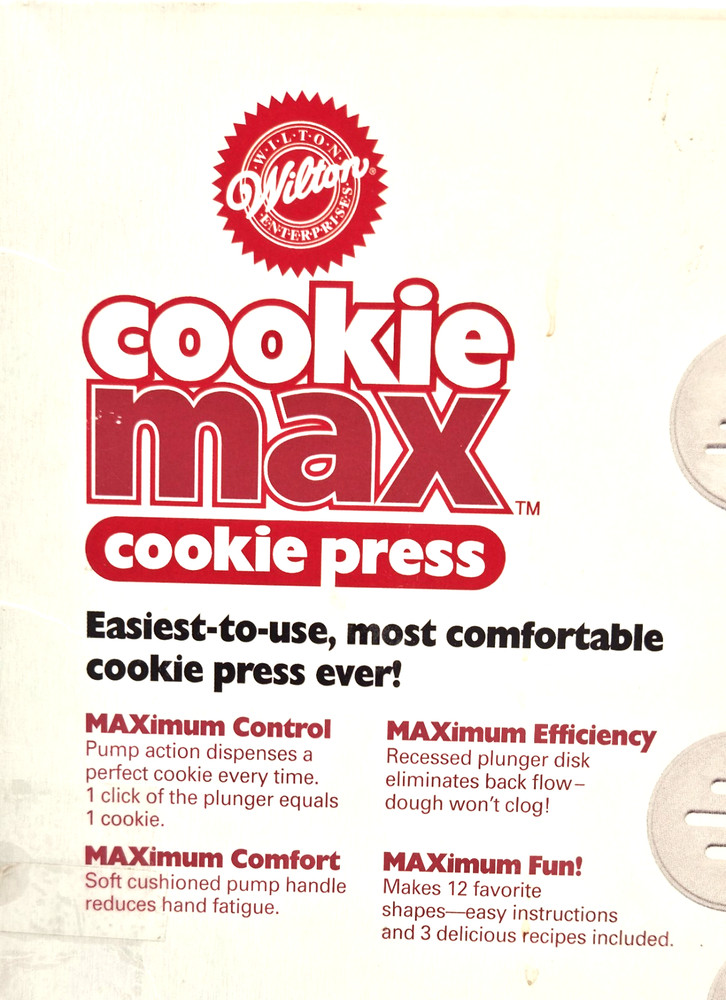 Wilton Cookie Max Cookie Press - 12 Assorted Design Discs