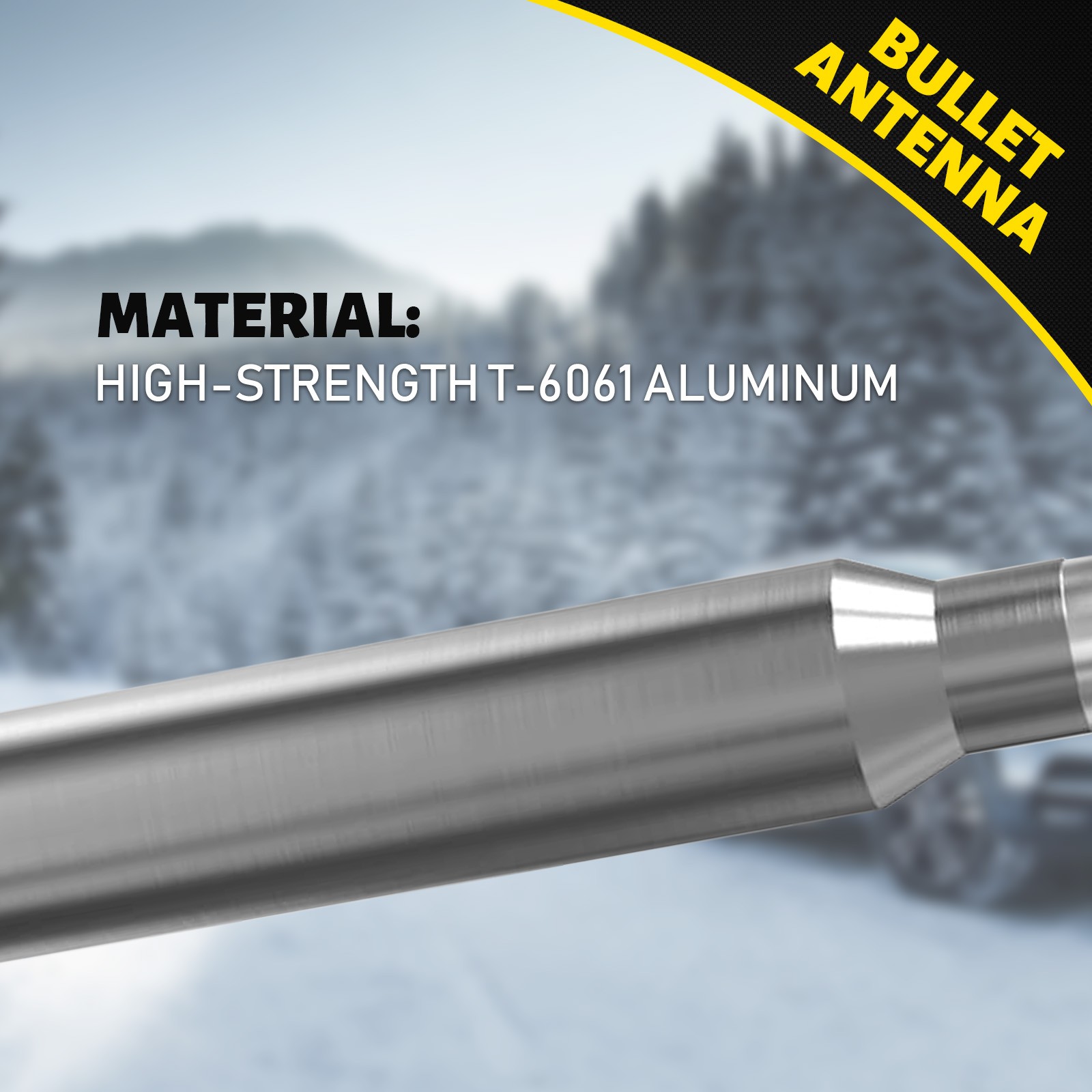 Chrome BULLET ANTENNA CAL 50 for CHEVROLET SILVERADO SIERRA 1500/2500/3500/GMC