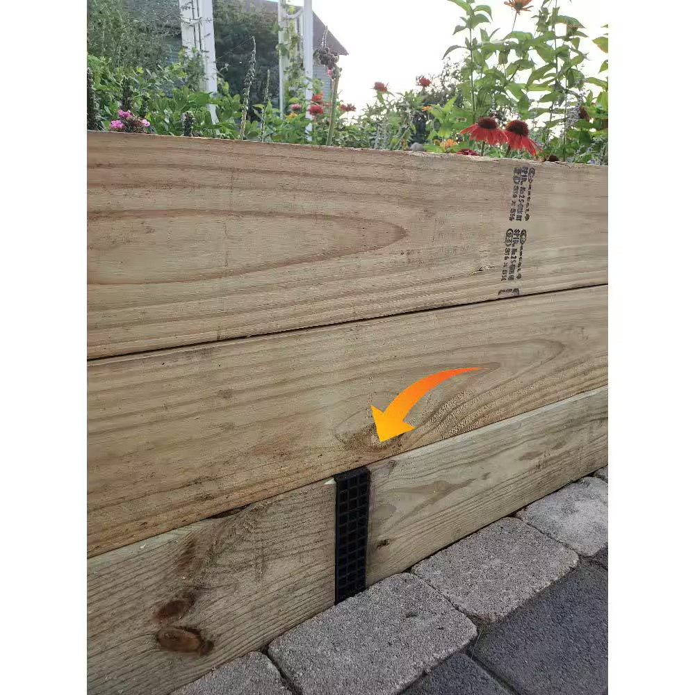 Universal Retaining Wall Block Drain Black