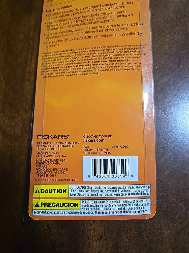 FISKARS SOFT TOUCH MICRO TIP HERB SNIP SCISSORS - NEW