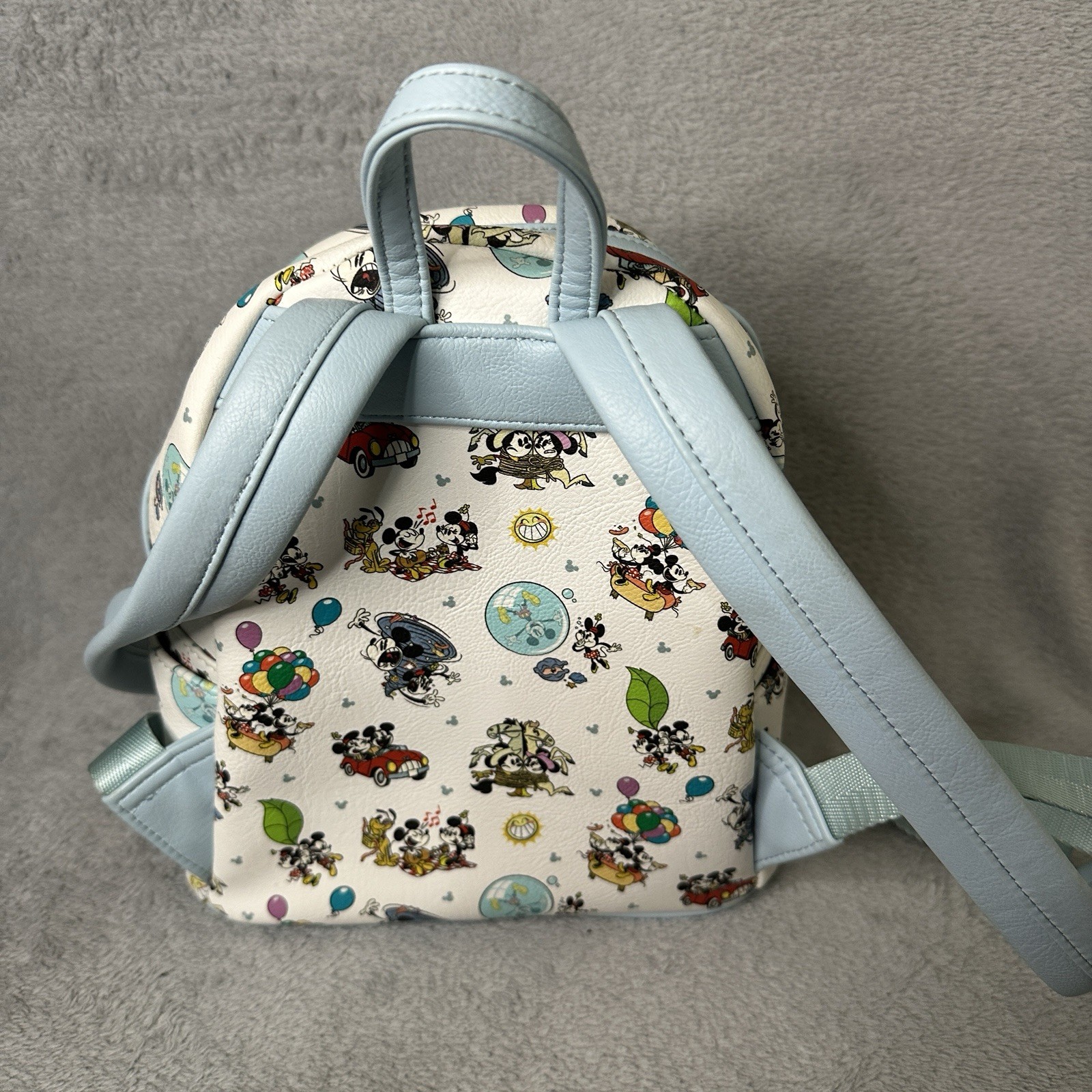 Disney Parks Loungefly Mickey & Minnie's Runaway Railway Mini Backpack Pluto