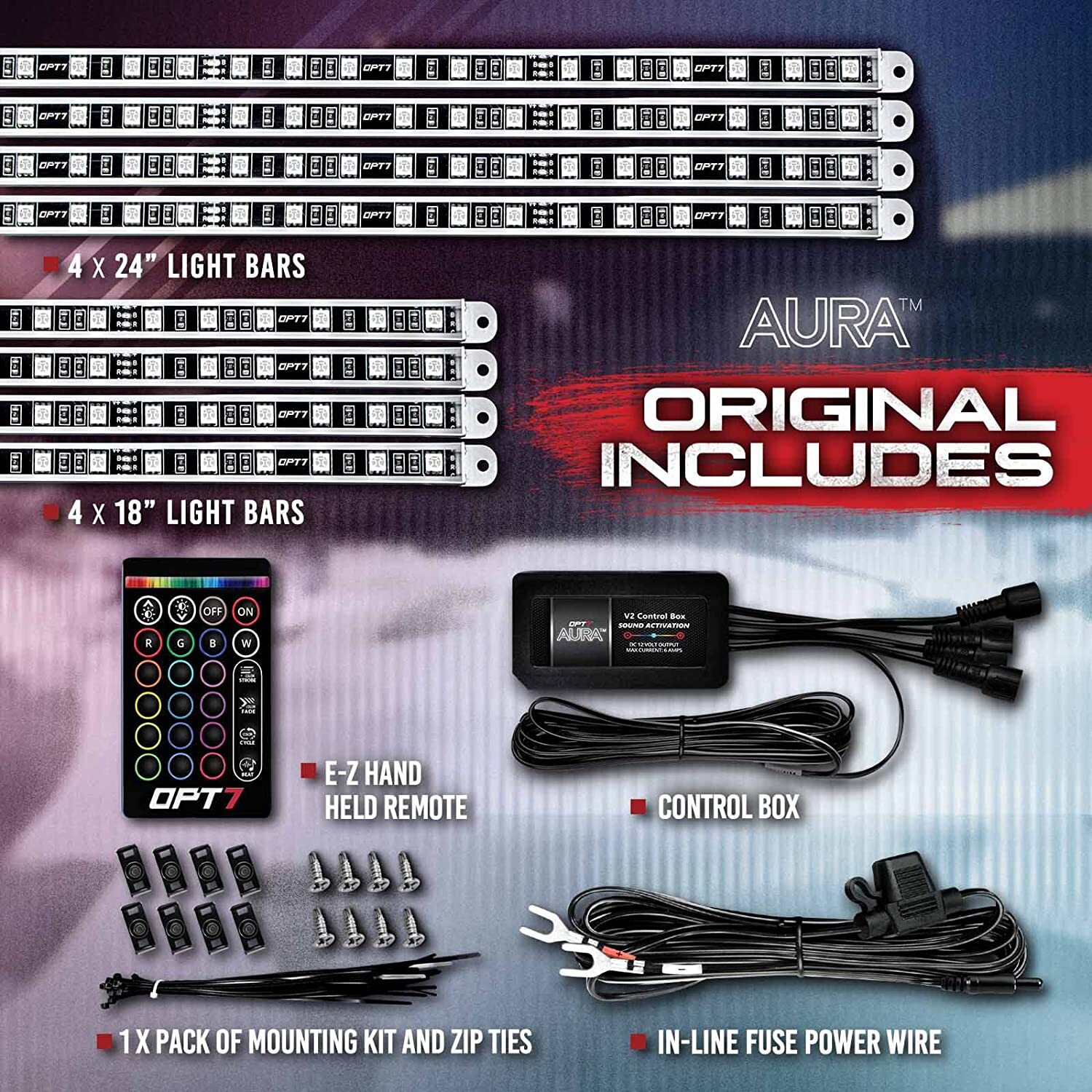 16 Color Car Truck Underglow Under Body Neon Accent Glow LED Lights Kit 8 PCS