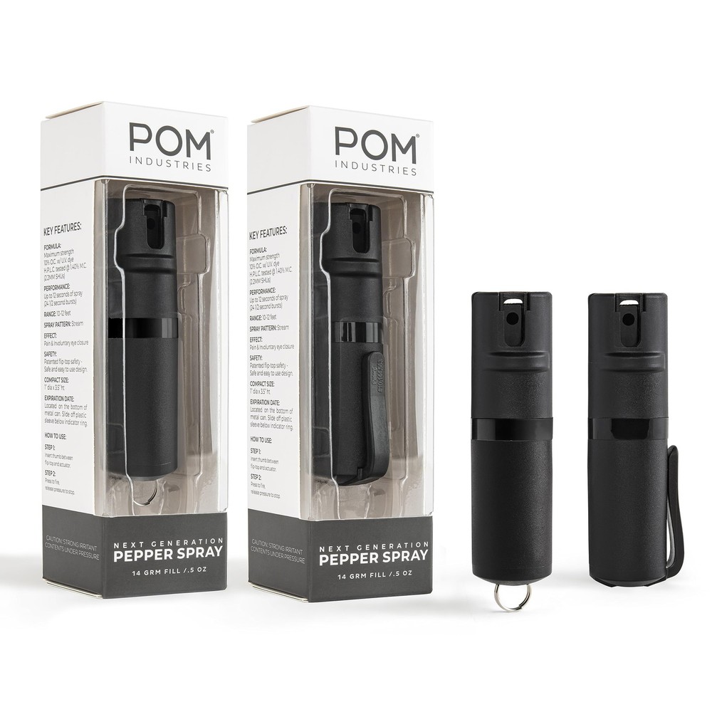 Pepper Spray Combo Pack Clip & Keychain - Maximum Strength OC Spray Self Defe...
