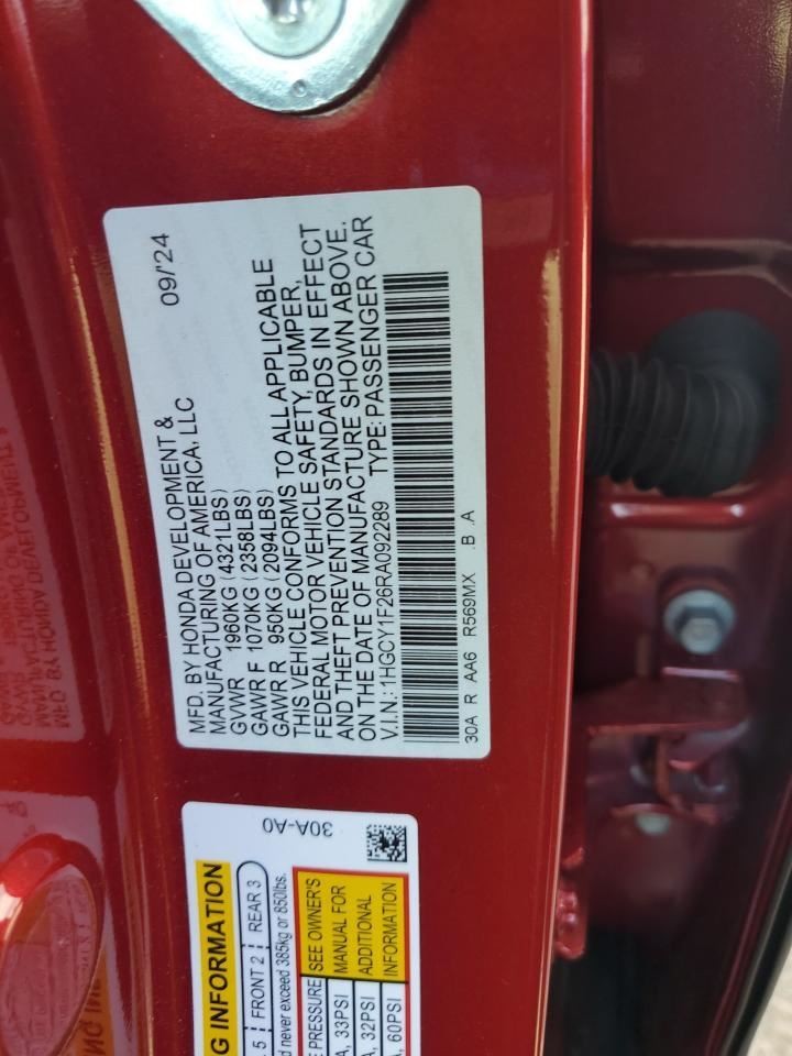 Console Front Floor Fits 23-25 ACCORD 4953631