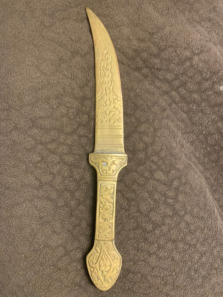 antique brass letter opener Dagger