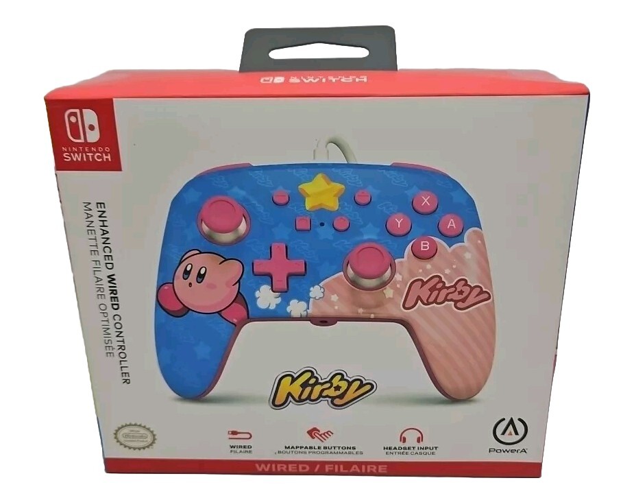 SanDisk 256GB Nintendo Switch Memory Card And Kirby Wired Switch Controller