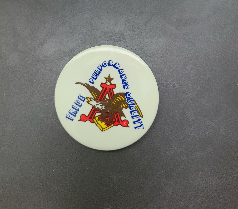 Vintage Anheuser Busch St. Louis Pride Performance Quality Pin Button 2"