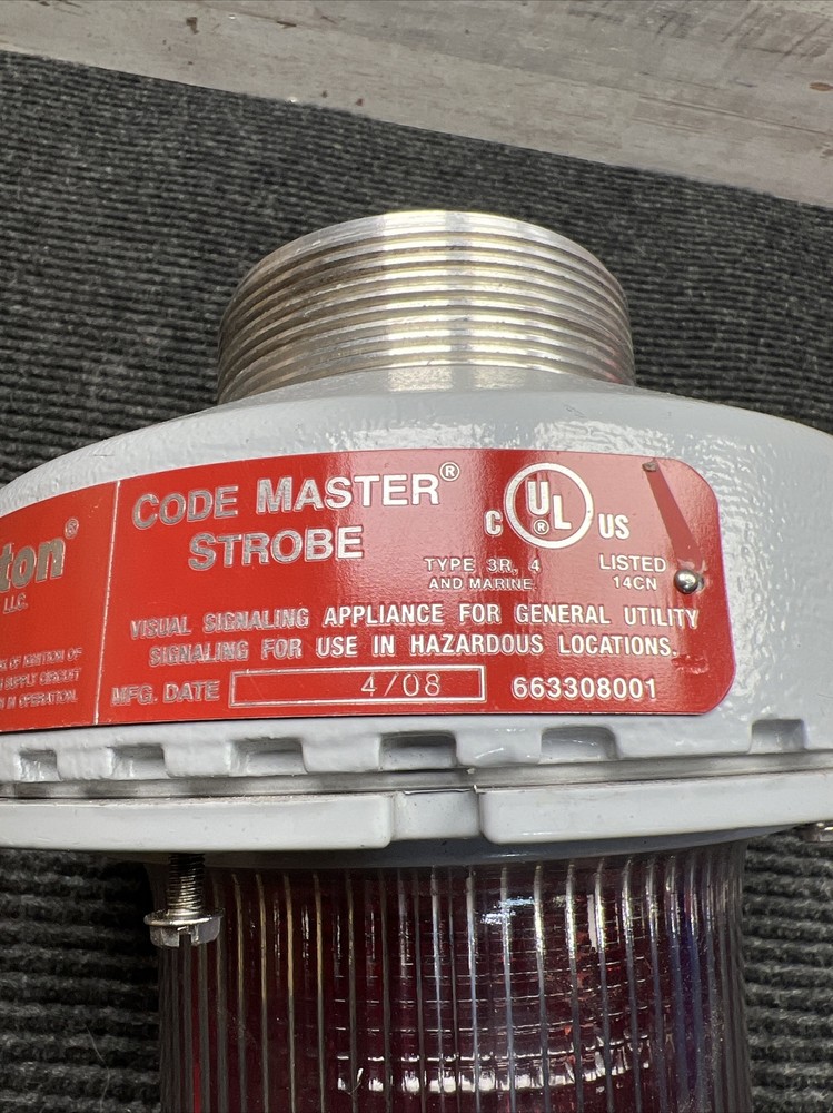 NOS Appleton Code Master Strobe Fixture 120v CSST120ACRE
