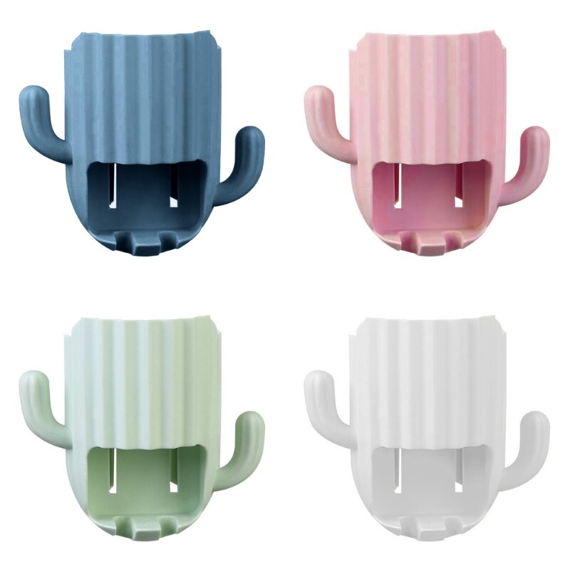 Wall Cactus Toothpaste Toothbrush Holder Bathroom Shower with Hook Hanger