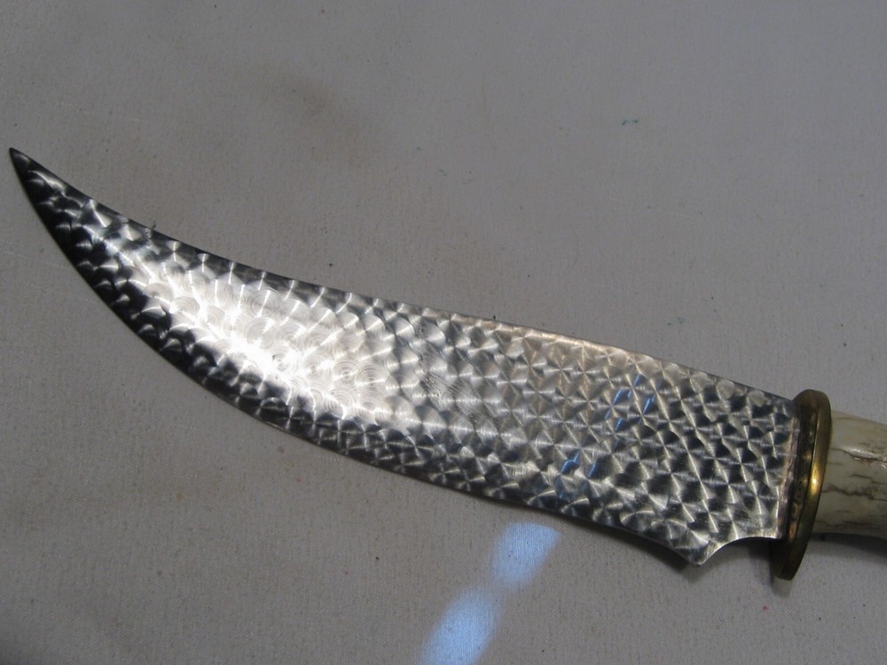 Custom Handmade Antler Handle Eagle Head Fixed Blade Knife. #1
