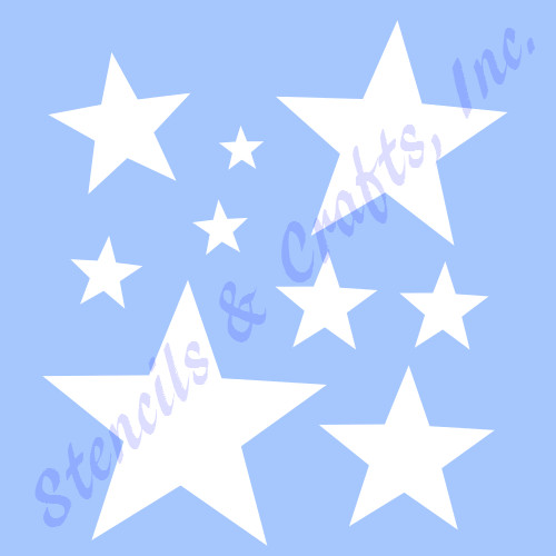 STARS MINI STENCIL MANY SIZES GALAXY CELESTIAL PATTERN TEMPLATE PAINT CRAFT NEW