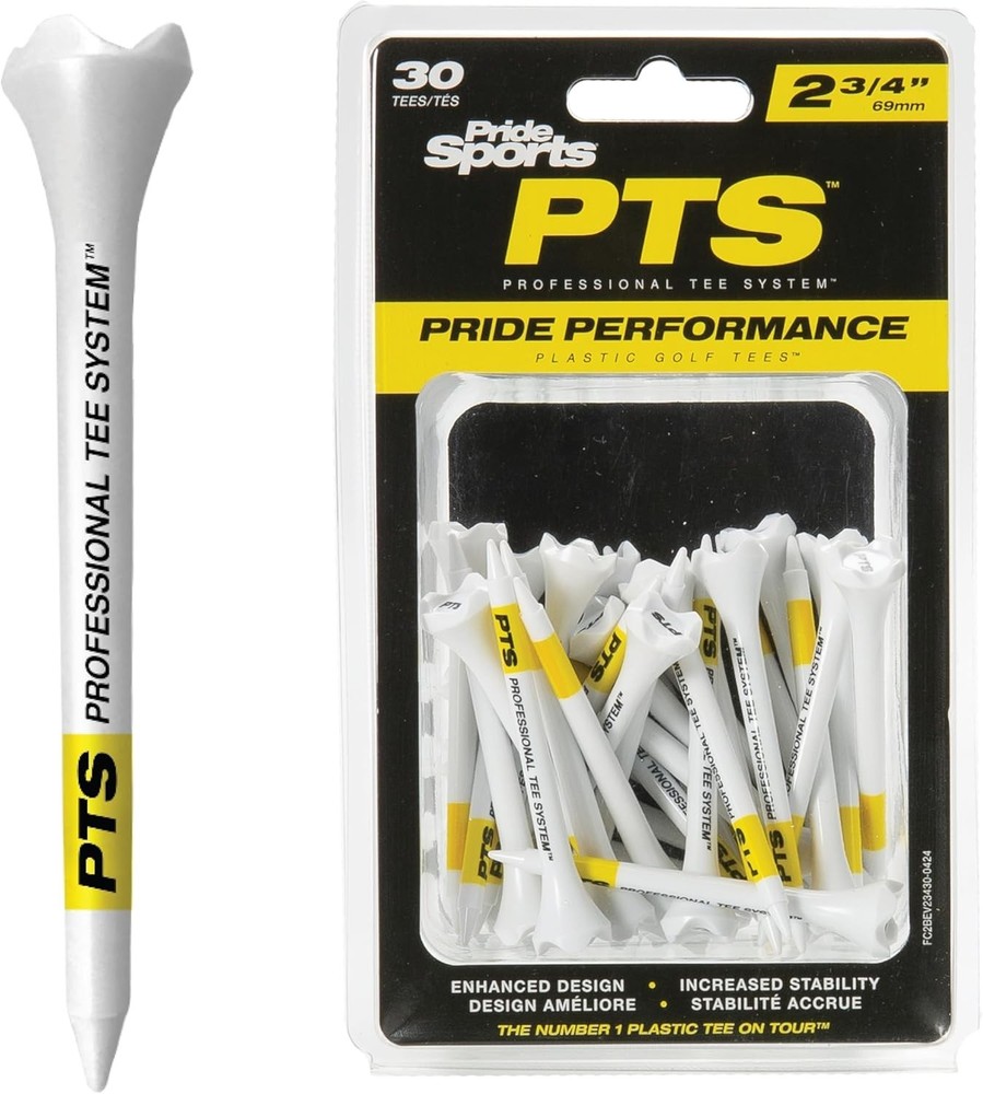 Durable 2-3/4 Inch Plastic Golf Tees | PTS 30 Count for Consistent Performance