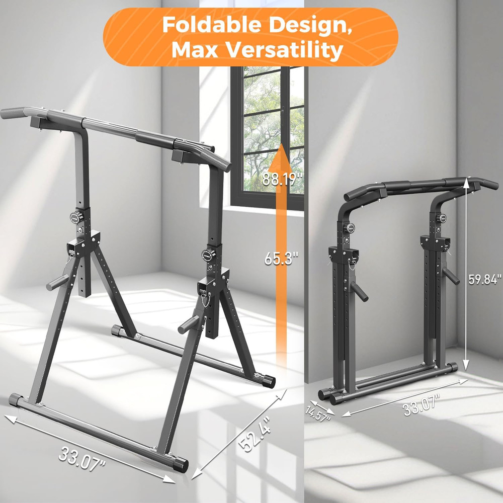 Pull up Bar, Multi-Function Pull up Dip Bar Station, Home Gym Workout Strength T