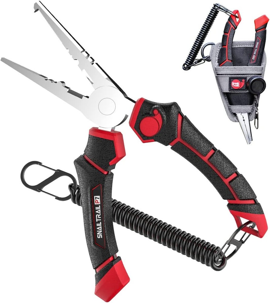 Fishing Split Ring Pliers Gripper Hook Remover Braid Cutters Open Ring Cutting