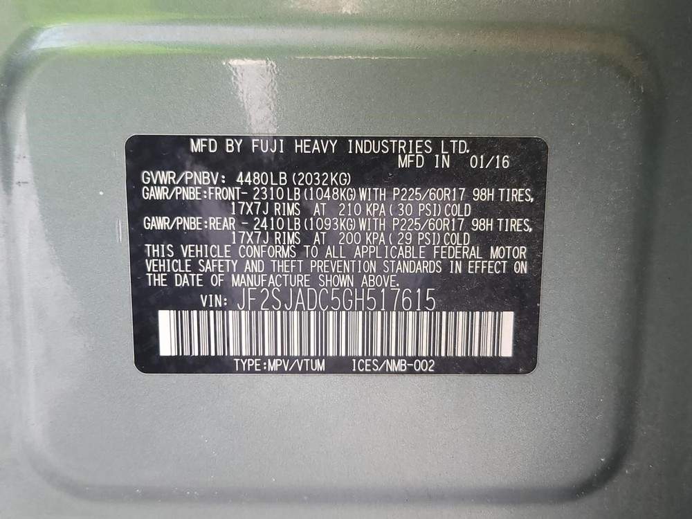 FORESTER 2016 Jack 2178063