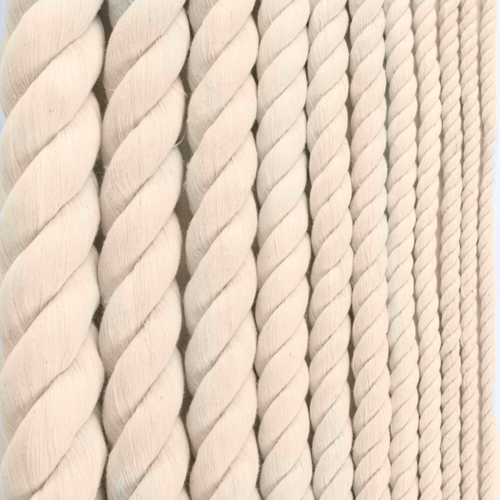 GOLBERG Premium 100% Natural Twisted Cotton Rope - Choose from Many Sizes
