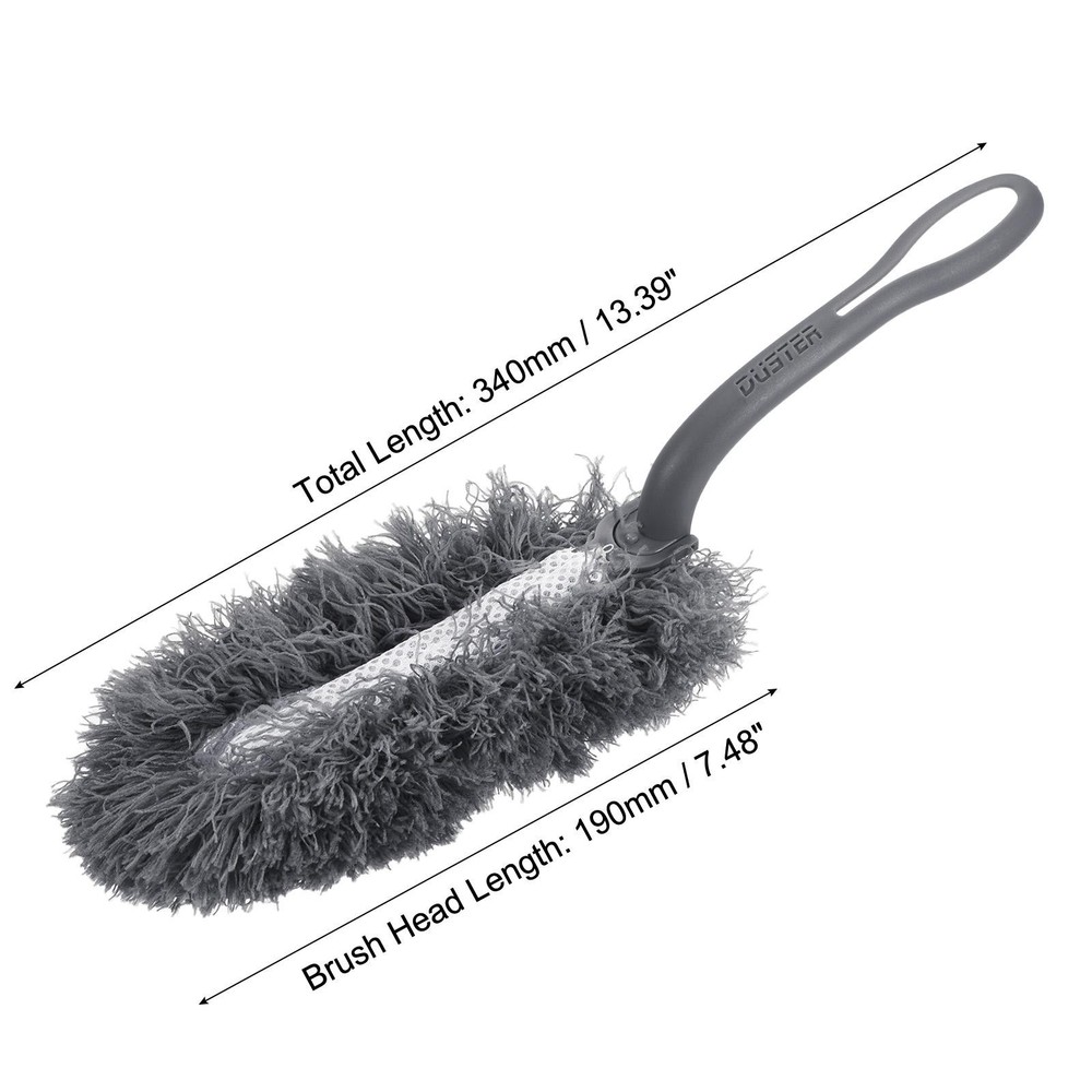 Microfiber Dust Reusable Feather Dust, Grey