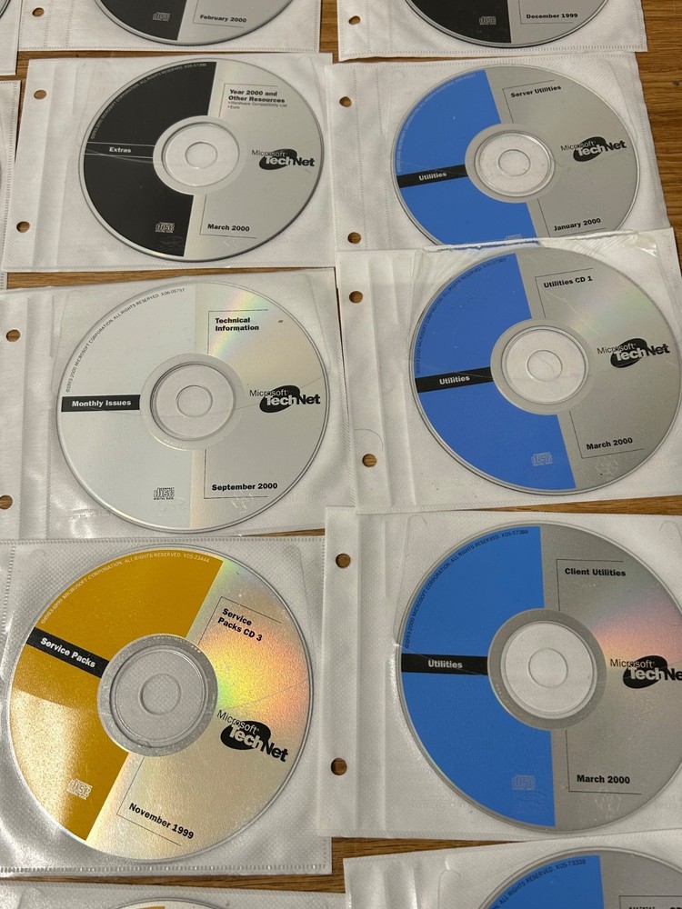 Microsoft TechNet Bundle 1999 2000 Utilities Extras Monthly Issues Service Packs