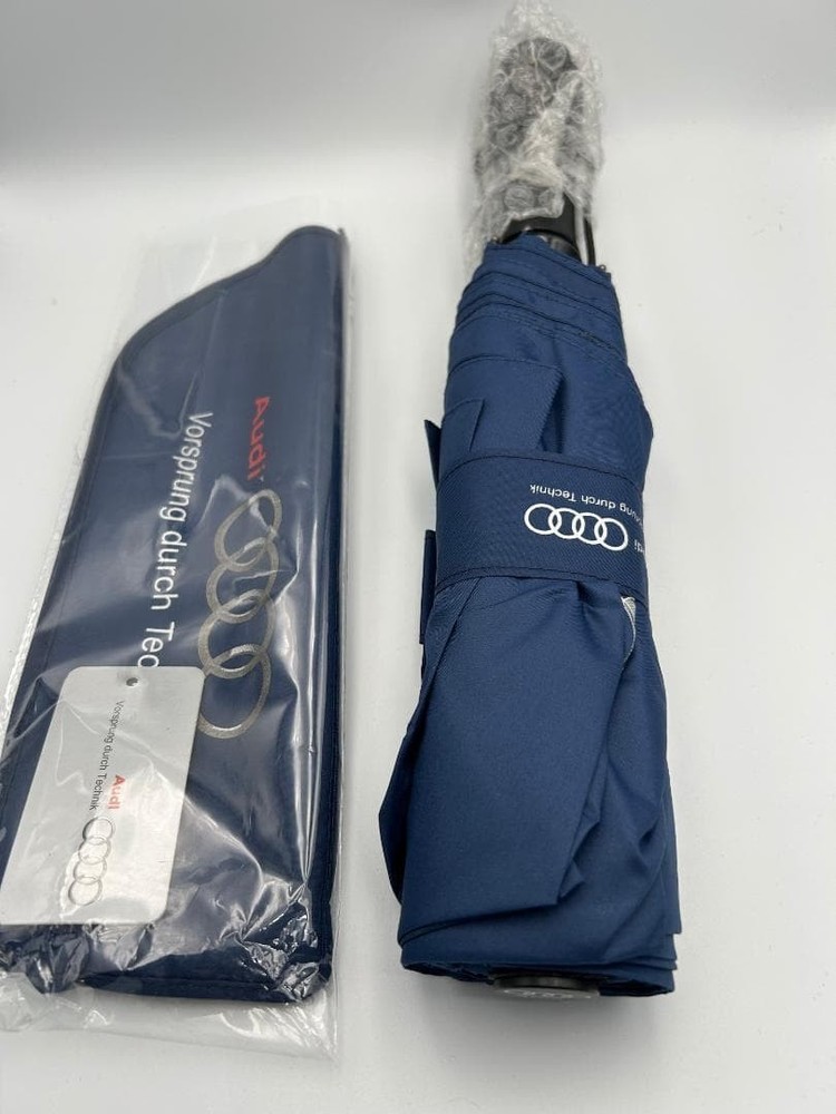 AUDI Navy Folding Umbrella, Four Rings new