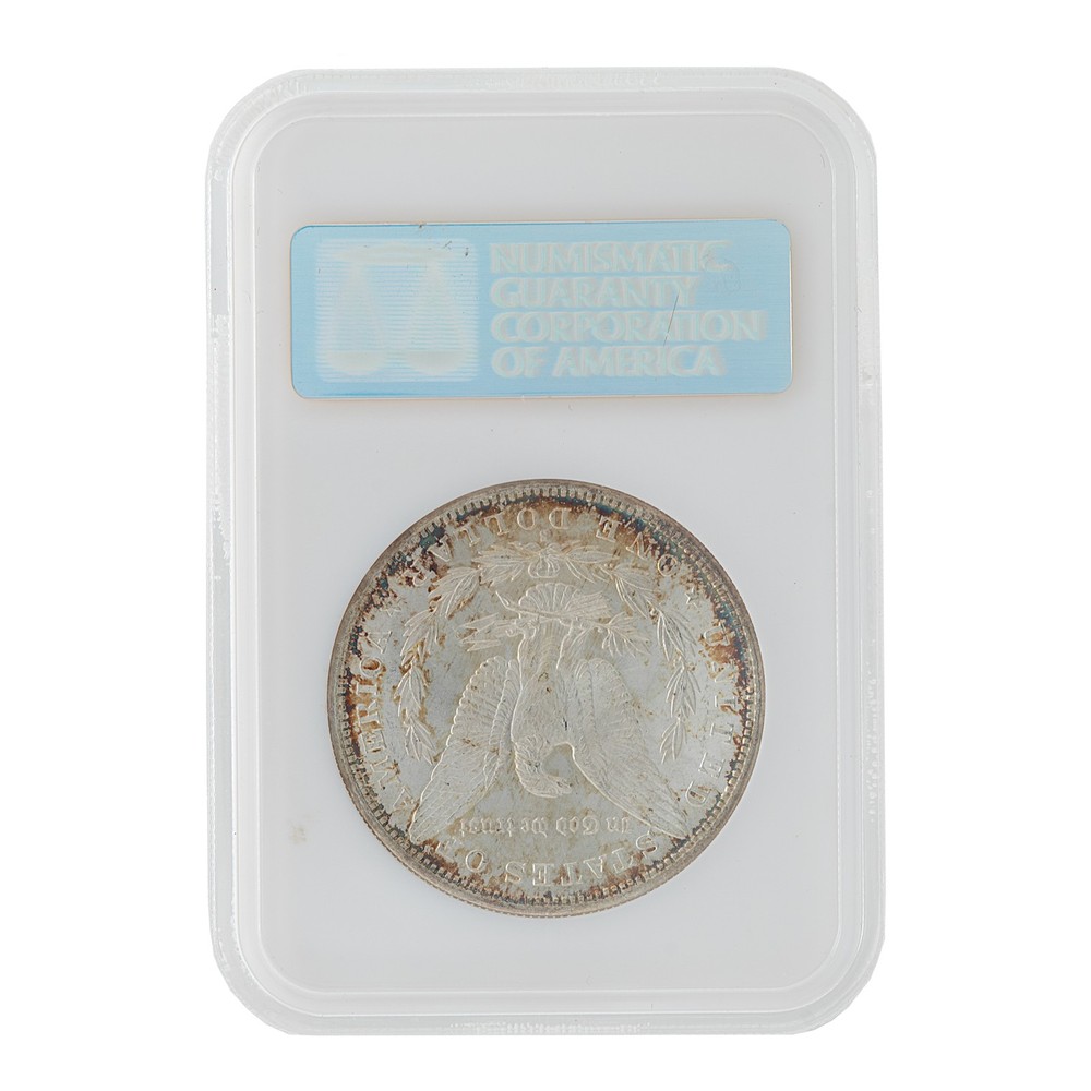 1880s Silver Dollar, NGC graded MS65, toning