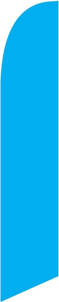 Cyan Light Blue Solid 12ft Feather Banner Swooper Flag - FLAG ONLY