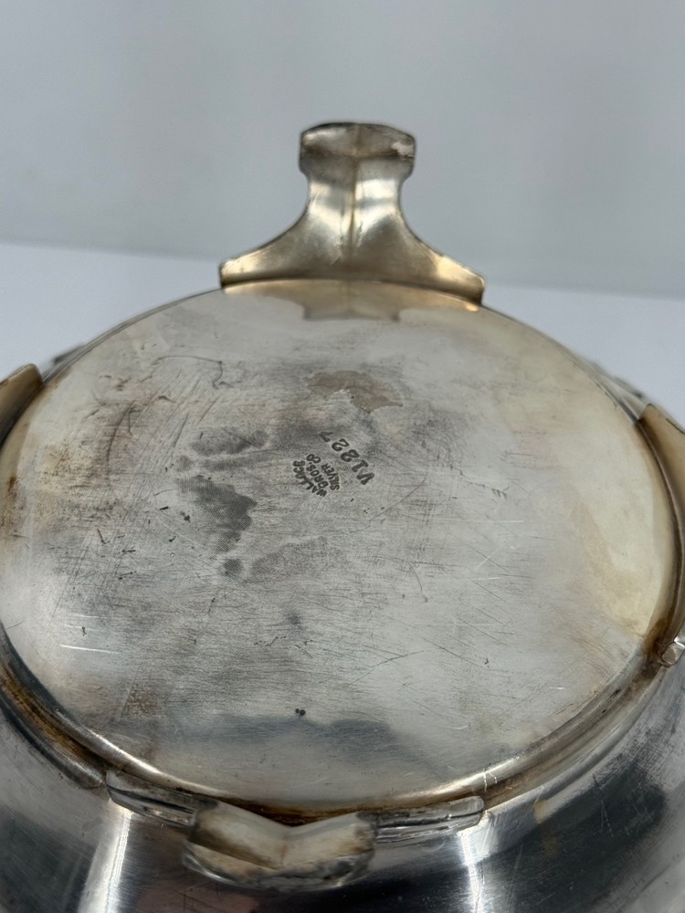 Vintage Wallace Bros Silver Co V1227 Silverplated Footed Centerpiece Bowl Dish