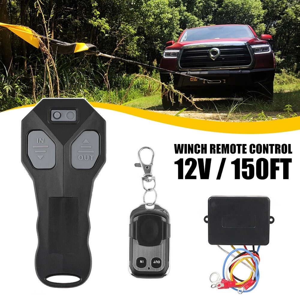 12V & Receiver Control Kit Wireless Winch Remote Switch Handset ATV SUV UTV