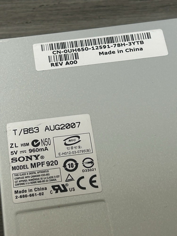 sony mpf920 Rev A00 2 Untested Units