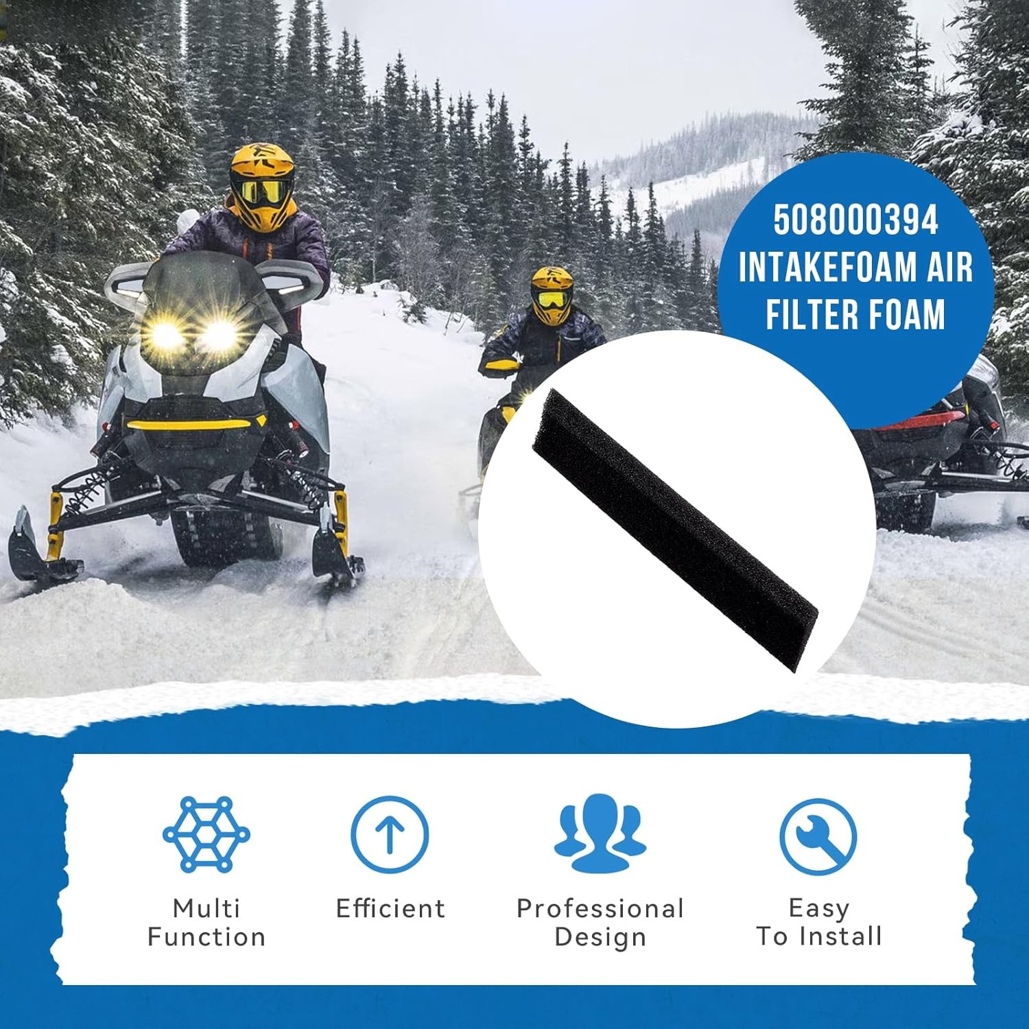 508000394 Air Filter Foam For 2004-07 Ski-Doo MXZ REV 800 600 HO SDI Renegade/X