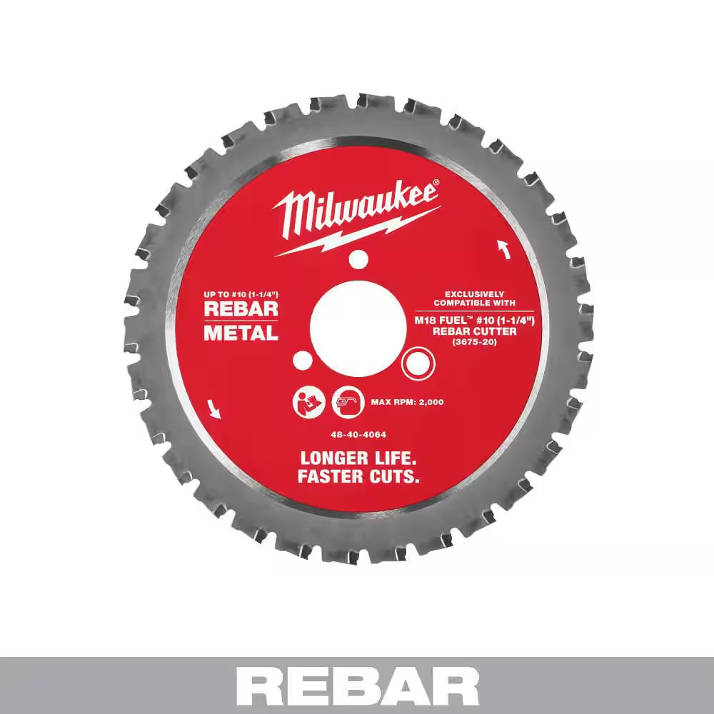 #10 1-1/4 In. Rebar Cutting Blade