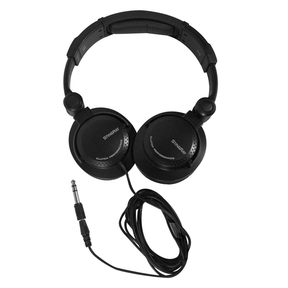 Professional Foldable Black DJ Studio Reference Headphones w Cushions 2 Pack