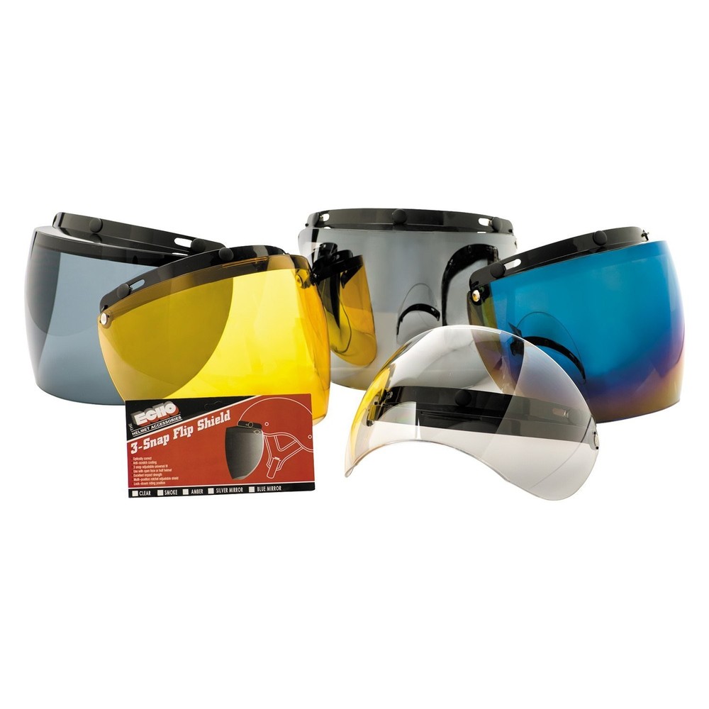 Echo 02-205 Clear Face Shield for Three-Snap Flip Helmet