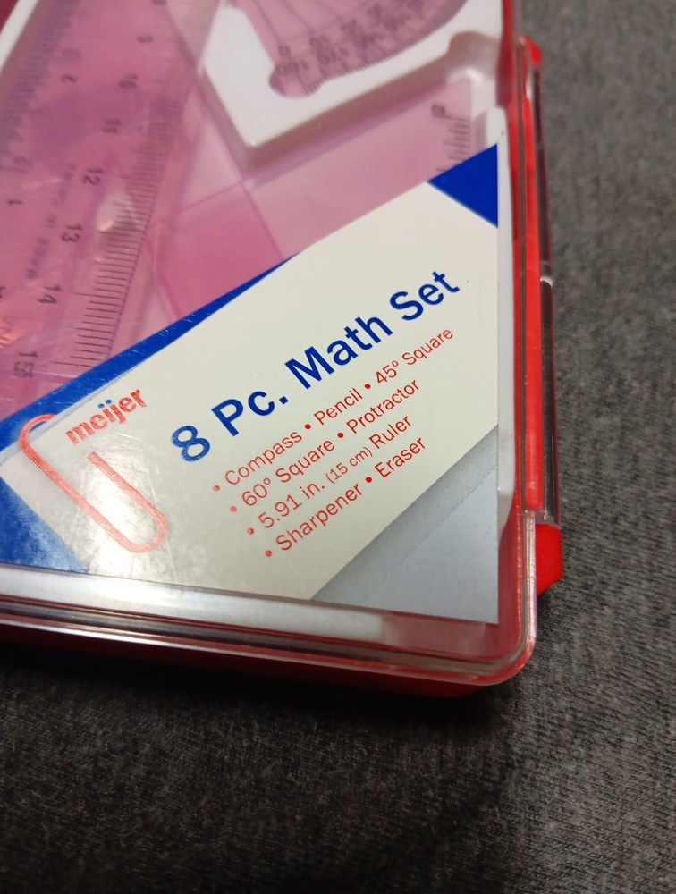 Math Set Eight Pieces Slightly Used Good Condition
