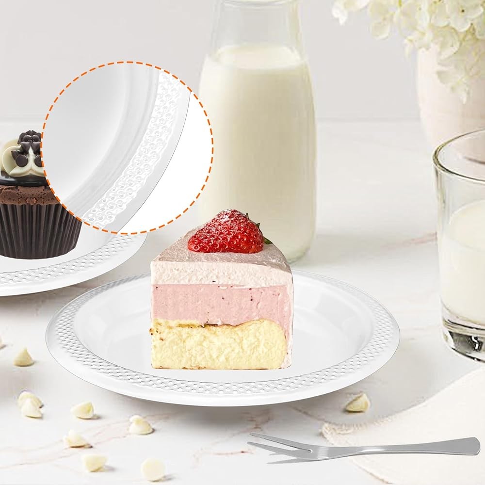 6-Inch Clear Plastic Dert Plates Disposable - Small Appetizer Desert