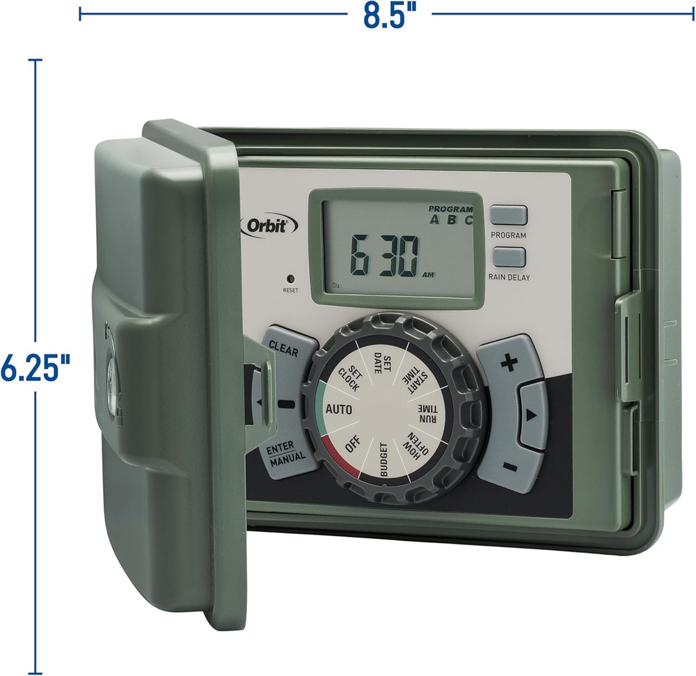 57894 4-Station Outdoor Swing Panel Sprinkler System Timer