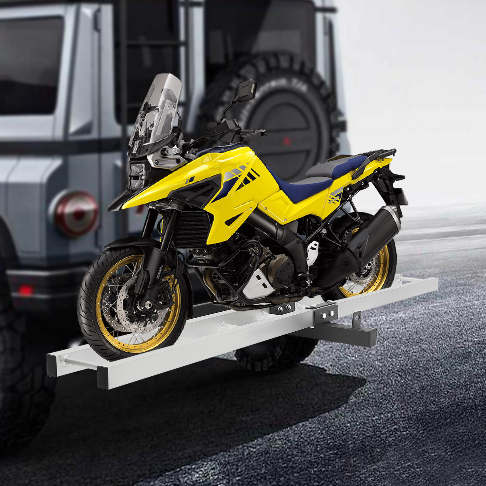 204kg/450lbs Motorcycle Carrier Aluminum Hitch Carrier For Dirt Bikes Bracket