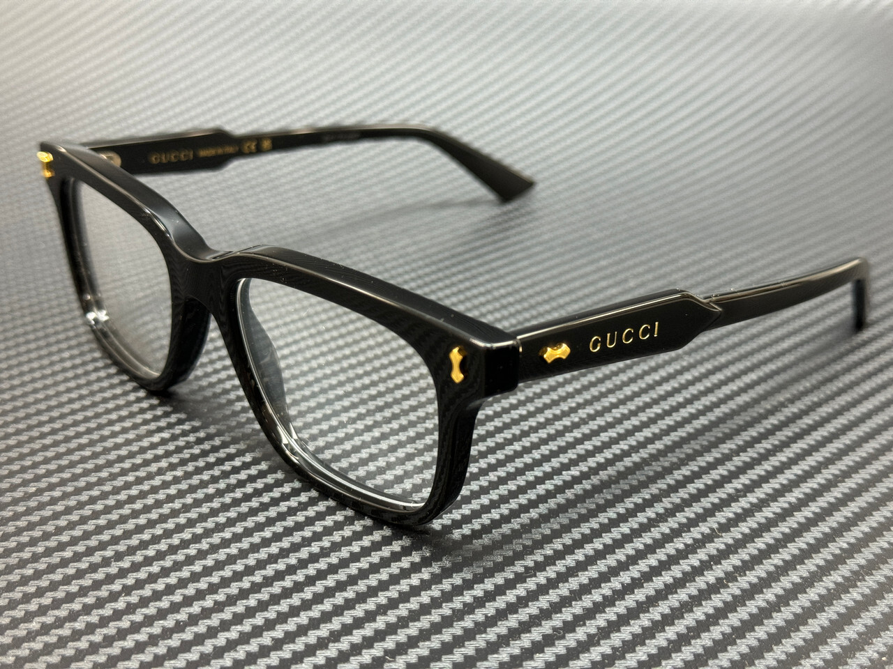 GUCCI GG1265O 001 Black Men's 52 mm Medium Eyeglasses