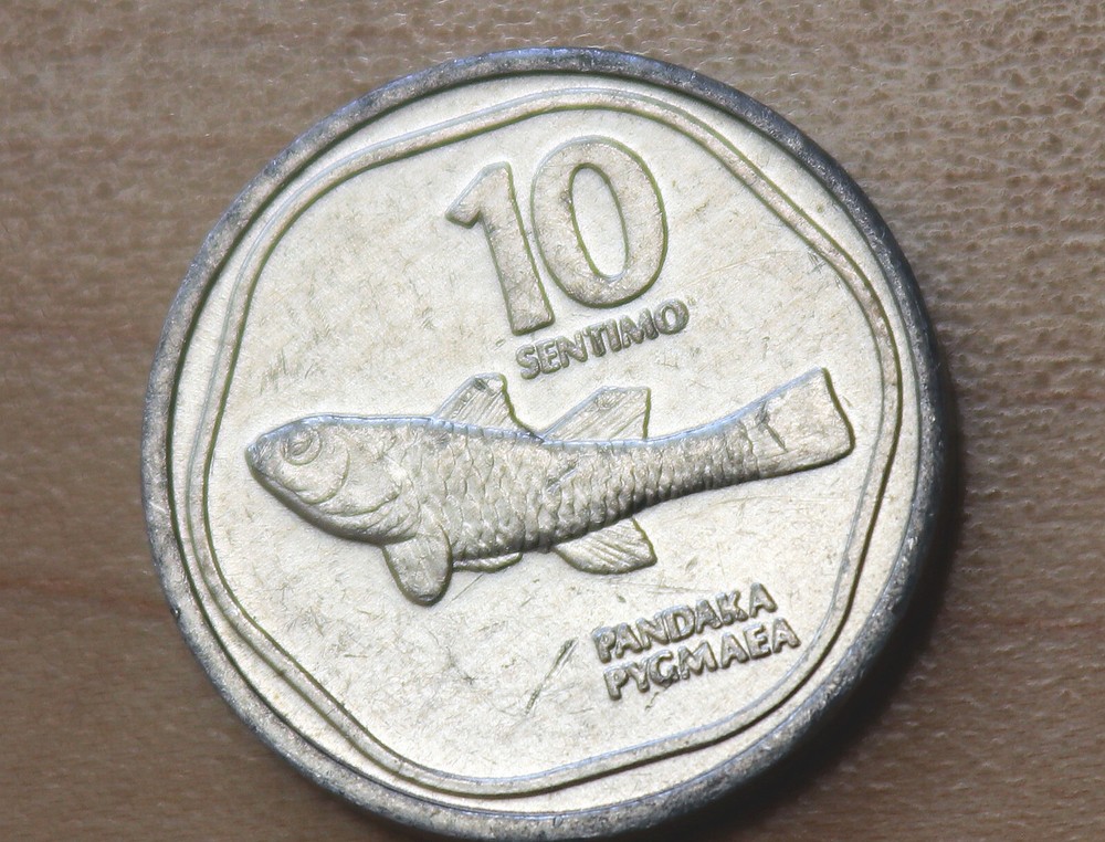 1987 Philippines 10 Sentimo Goby Fish