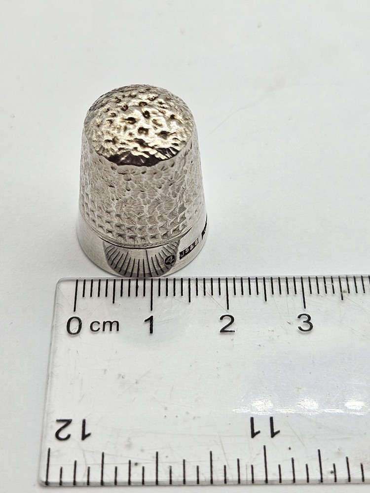 Sterling Silver Thimble, 1950 Hallmarks, Excellent Condition