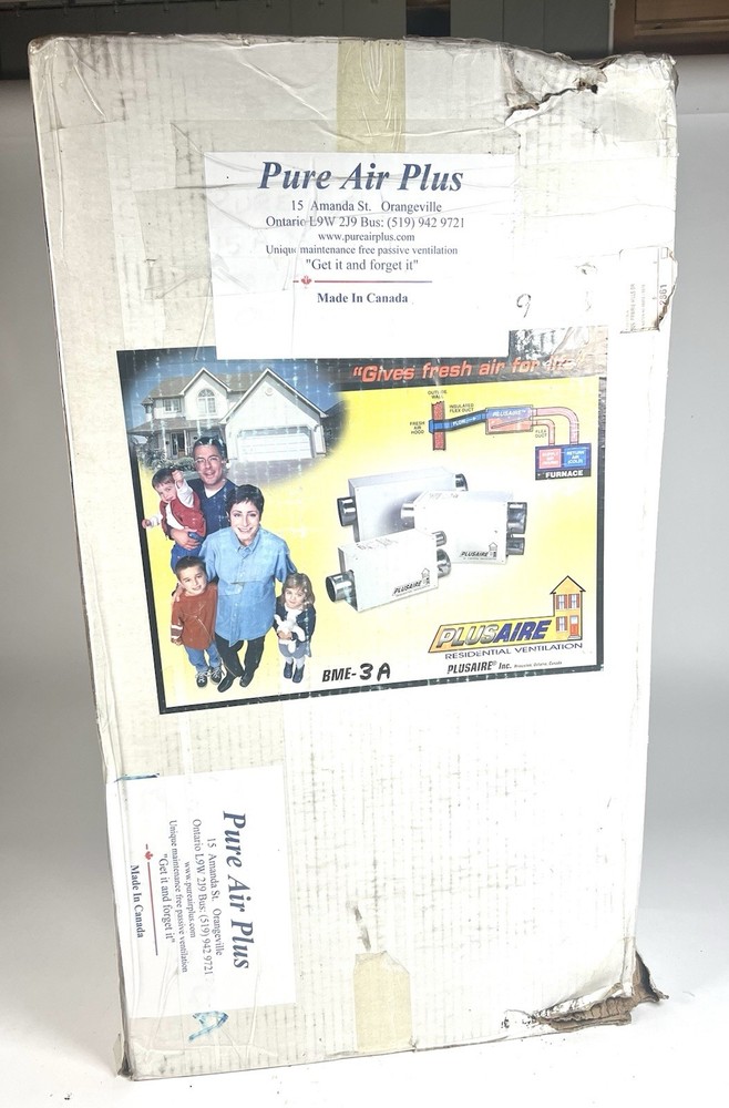 Plusaire BME-3a Residential Ventilation System NOS
