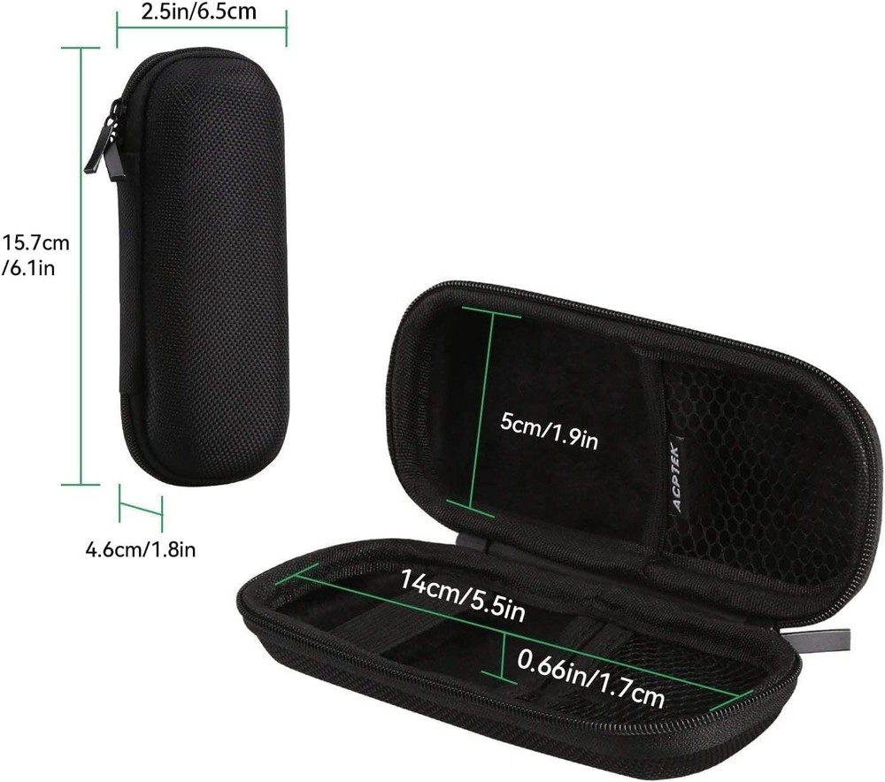 Portable Black Hard Case for Digital Recorders & Accessories - Scratch-Resistant