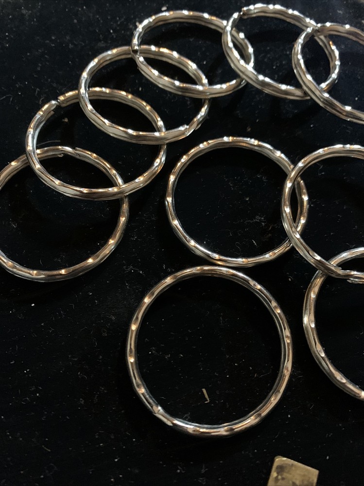 12 Silver Plated Split Rings Key Rings Large