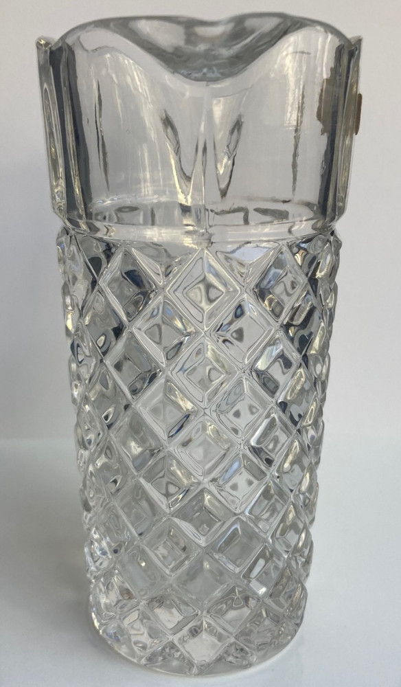 Zajecar Crystal Jug / Pitcher - Diamond Pattern Yugoslavia